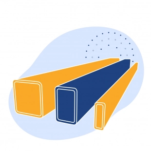 Труба профильная нержавеющая квадратная 450х450х20 мм AISI 304