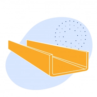 Швеллер стальной гнутый равнополочный 106х50х4 мм 09Г2С ГОСТ 8278-83