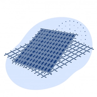 Стальная дорожная сетка в картах 200x200x12 мм 2000x6000 мм В500С ГОСТ 23279-2012